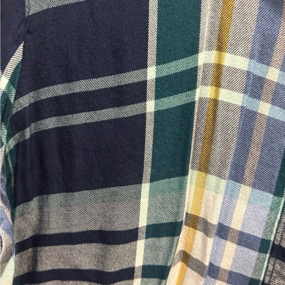 SO Plaid Button Up Shirt Blue Green XL Juniors - Picture 2 of 9